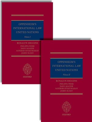cover image of Oppenheim's International Law